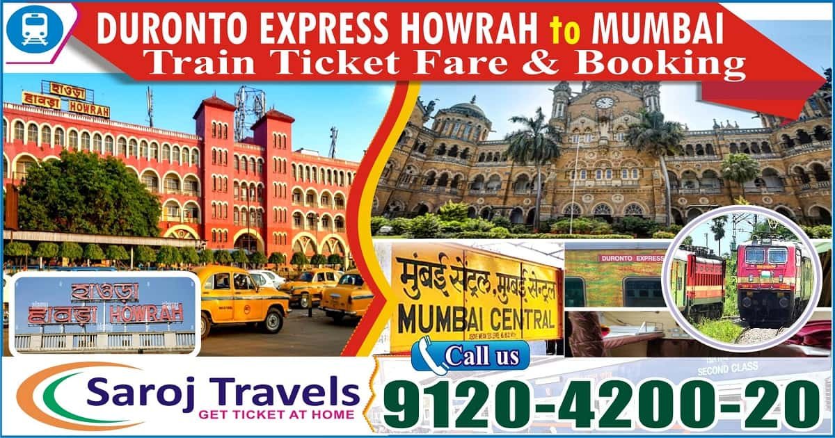 Duronto Express Howrah to Mumbai Ticket Fare & Booking